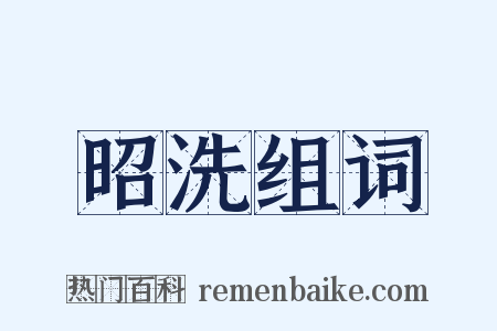 昭洗组词是什么意思的图片